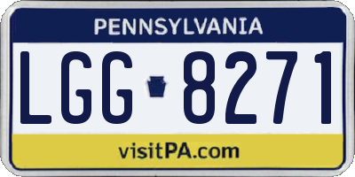 PA license plate LGG8271