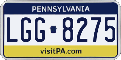 PA license plate LGG8275