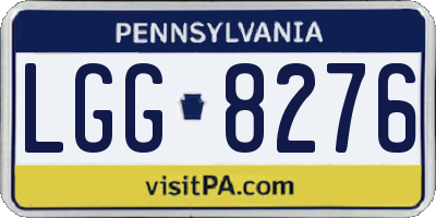 PA license plate LGG8276