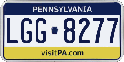 PA license plate LGG8277