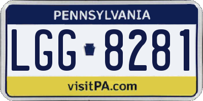 PA license plate LGG8281