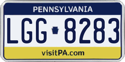 PA license plate LGG8283