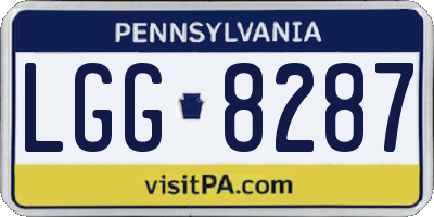PA license plate LGG8287