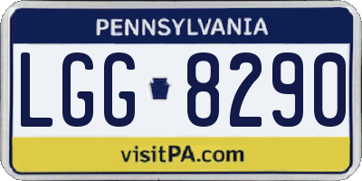 PA license plate LGG8290