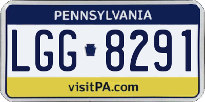 PA license plate LGG8291