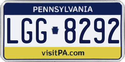 PA license plate LGG8292