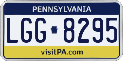 PA license plate LGG8295