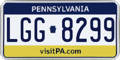 PA license plate LGG8299