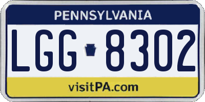 PA license plate LGG8302