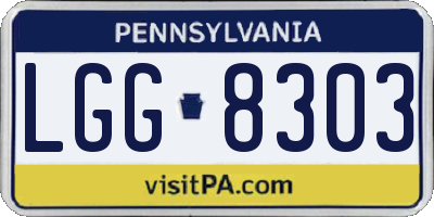PA license plate LGG8303