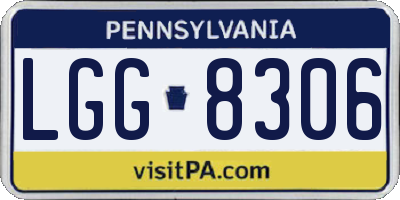 PA license plate LGG8306