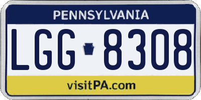 PA license plate LGG8308