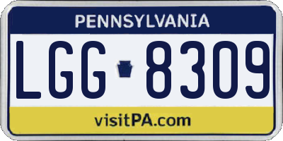 PA license plate LGG8309