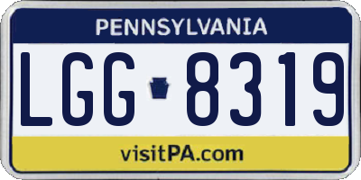 PA license plate LGG8319