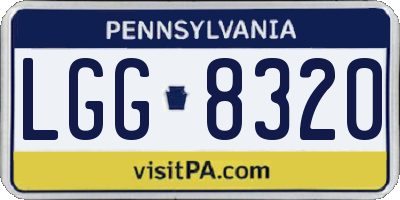 PA license plate LGG8320