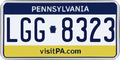 PA license plate LGG8323