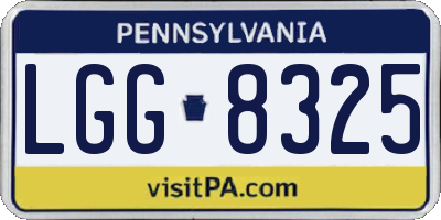 PA license plate LGG8325