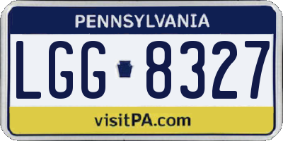 PA license plate LGG8327