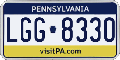 PA license plate LGG8330