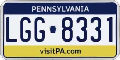 PA license plate LGG8331