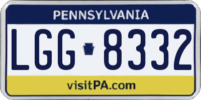 PA license plate LGG8332