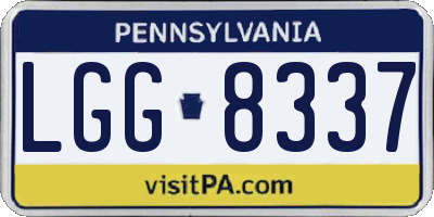 PA license plate LGG8337