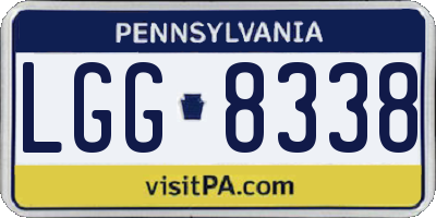 PA license plate LGG8338