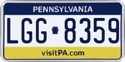 PA license plate LGG8359