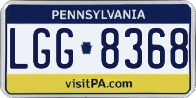 PA license plate LGG8368