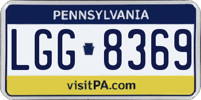 PA license plate LGG8369