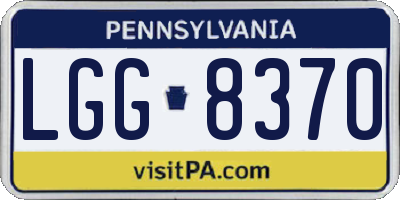 PA license plate LGG8370