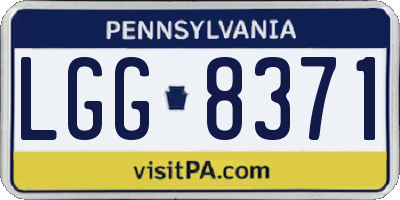 PA license plate LGG8371