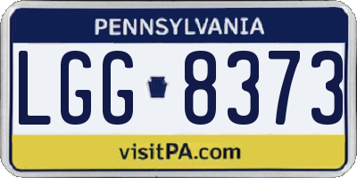 PA license plate LGG8373