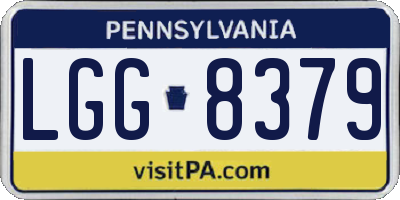 PA license plate LGG8379