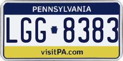 PA license plate LGG8383