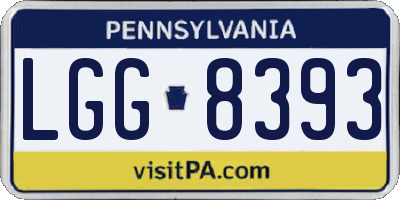 PA license plate LGG8393