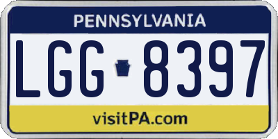 PA license plate LGG8397