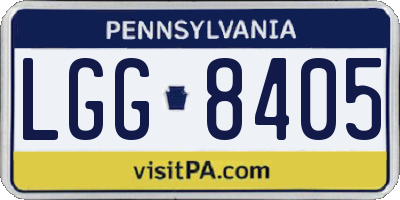 PA license plate LGG8405