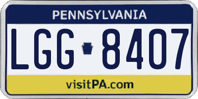 PA license plate LGG8407