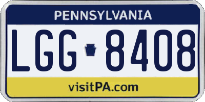 PA license plate LGG8408