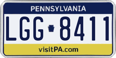 PA license plate LGG8411