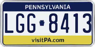 PA license plate LGG8413