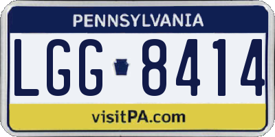 PA license plate LGG8414