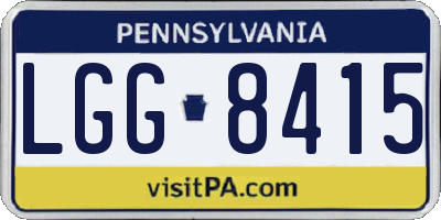 PA license plate LGG8415