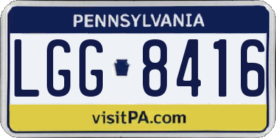 PA license plate LGG8416