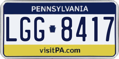 PA license plate LGG8417