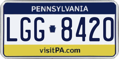 PA license plate LGG8420