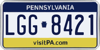 PA license plate LGG8421