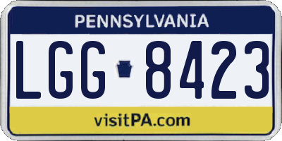 PA license plate LGG8423