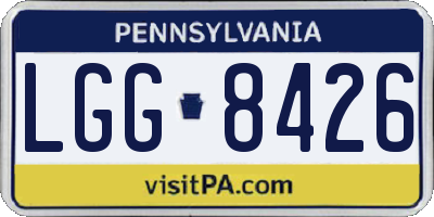 PA license plate LGG8426